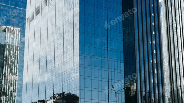 Glass office towers