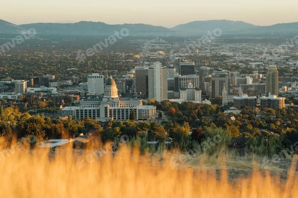 Salt Lake City with the Utah State Capitol