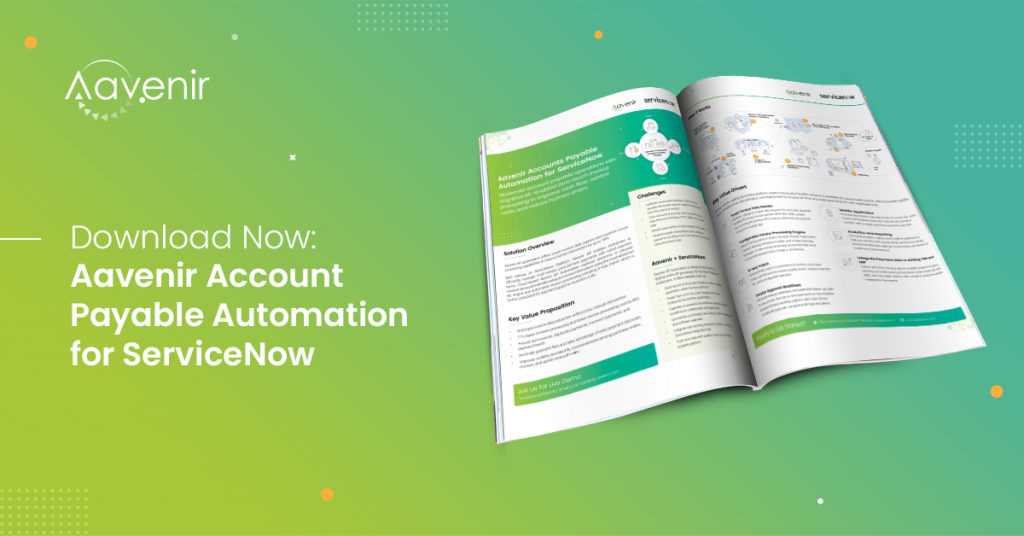 Aavenir ServiceNow Datasheet Accounts Payable Automation