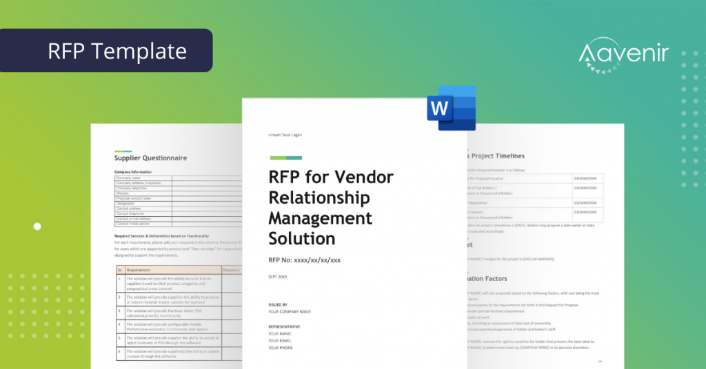 RFP-Template-Request-For-Proposal-for-Supplier-Vendor-Relationship-Management-SRM-Software-SaaS-Procurement-IT-Aavenir