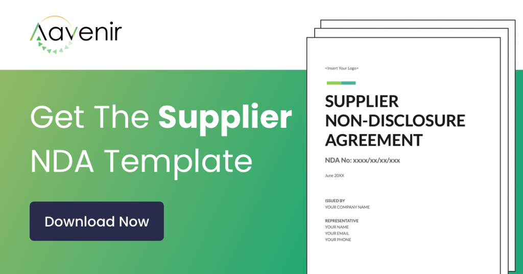 Supplier NDA Template