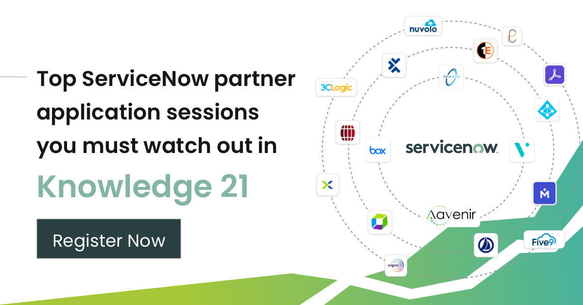 top servicenow partner application sessions knowledge21