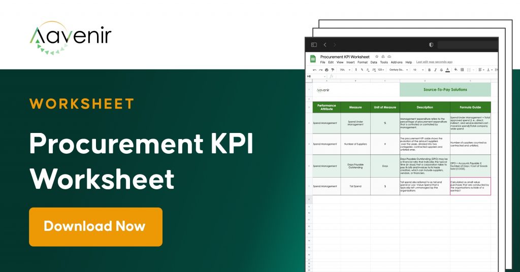 Procurement KPI Worksheet