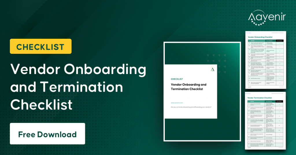 Vendor Onboarding and Termination Checklist