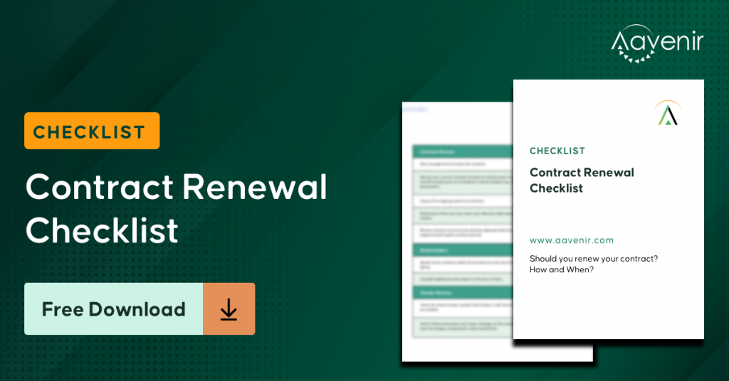 Contract Renewal Checklist