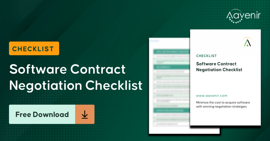 Software Contract Negotiation Checklist