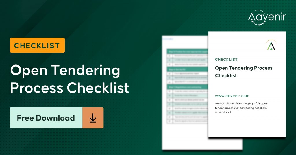 Open Tendering Process Checklist
