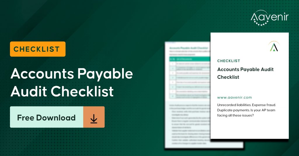 Accounts Payable Audit Checklist