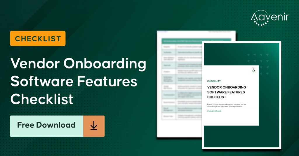 Vendor Onboarding Software Features Checklist