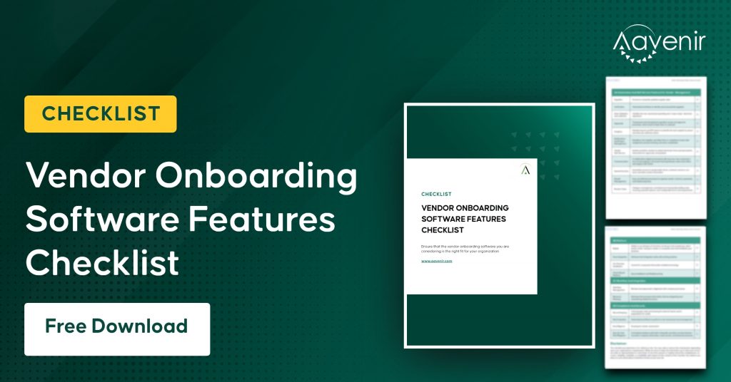 Vendor Onboarding Software Features Checklist