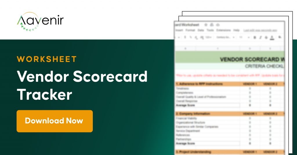 Vendor Scorecard Tracker