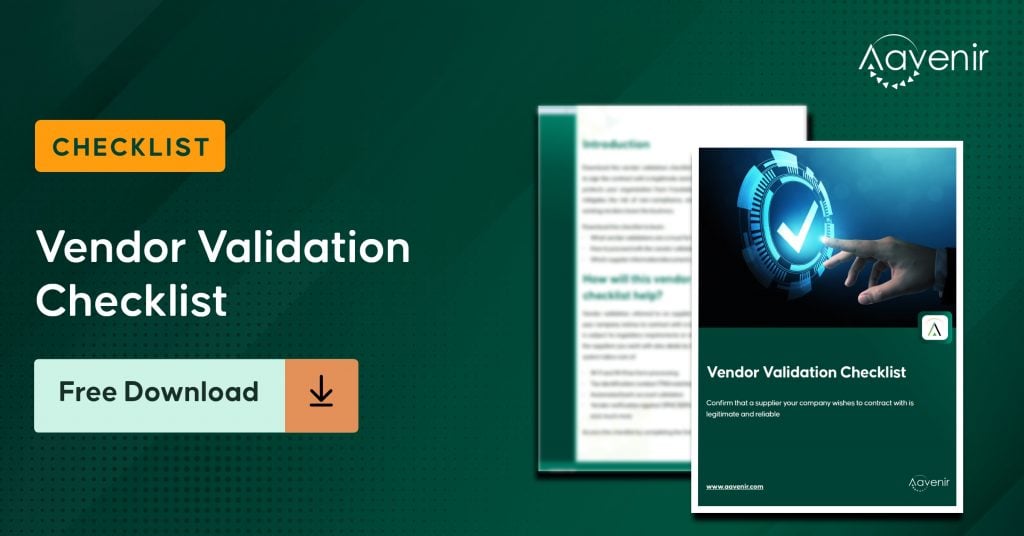 Vendor Validation Checklist