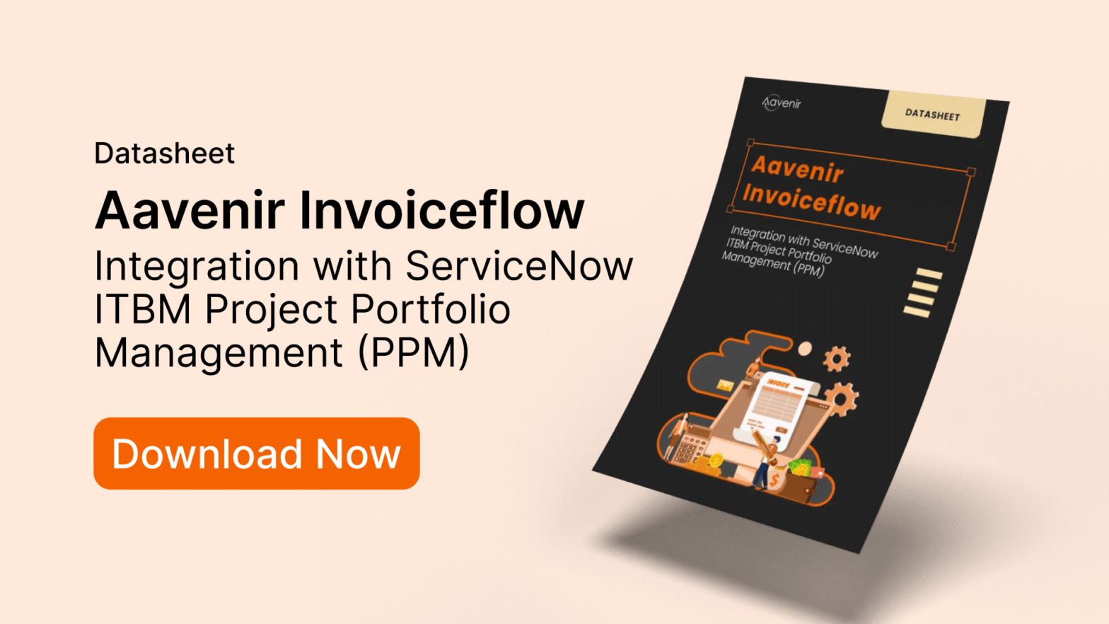 Aavenir Invoiceflow Integration with ServiceNow ITBM Project Portfolio Management (PPM) datasheet