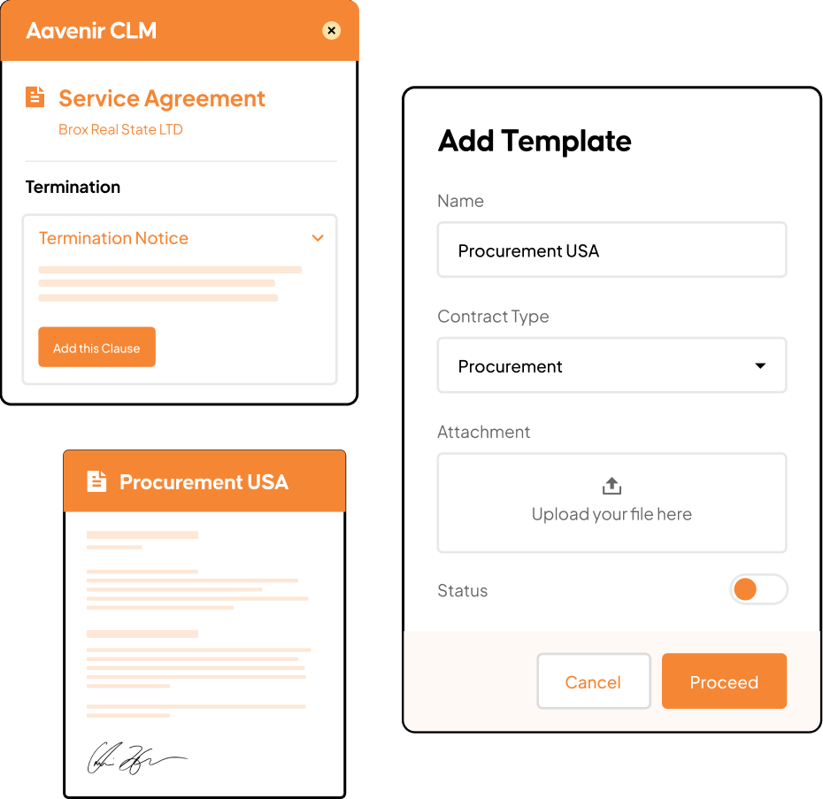 Contract Authoring using Pre-Approved Templates