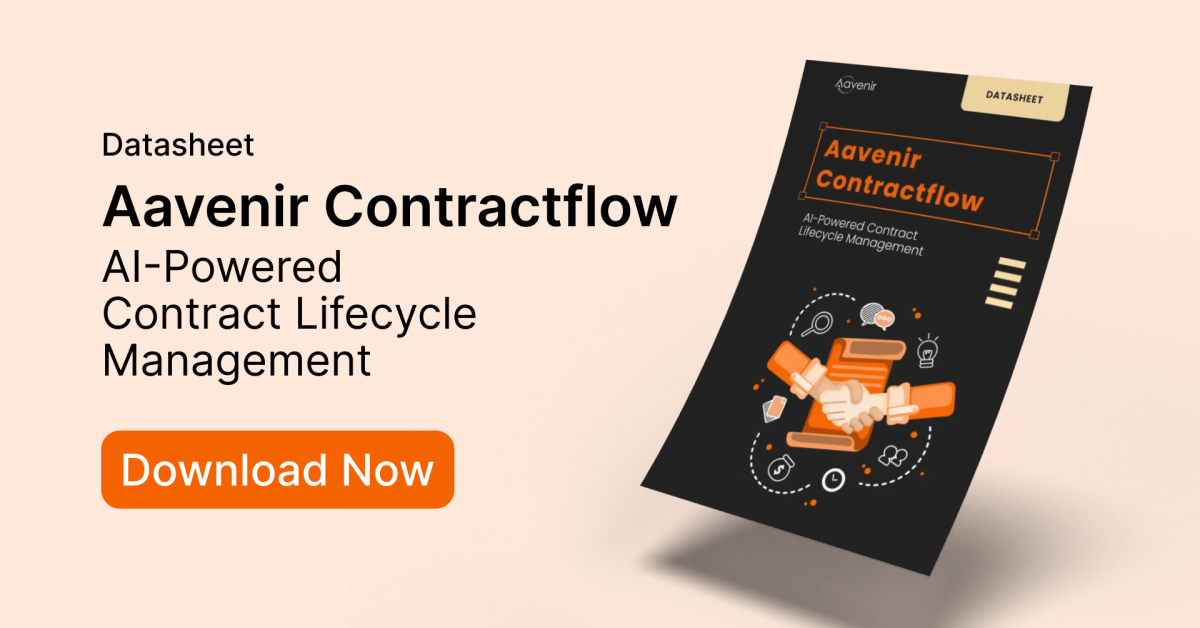 Aavenir Contractflow - Contract Lifecycle Management (CLM) Solution Datasheet