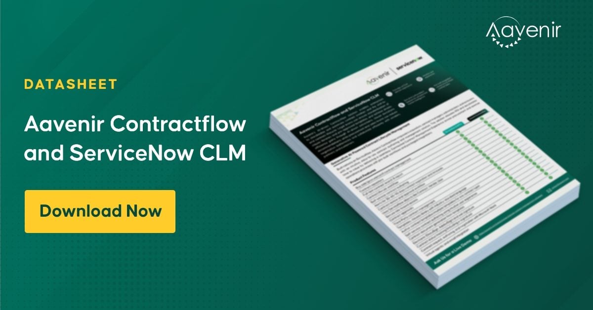 Aavenir Contractflow and ServiceNow CLM