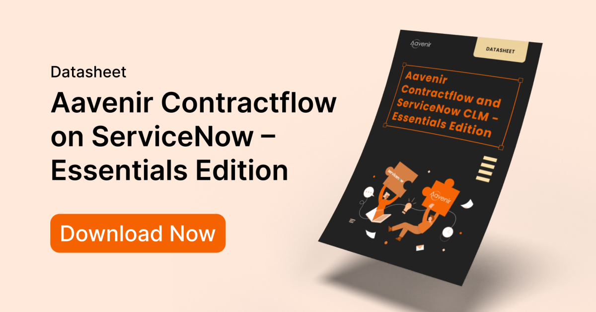 Aavenir Contractflow on ServiceNow – Essentials Edition