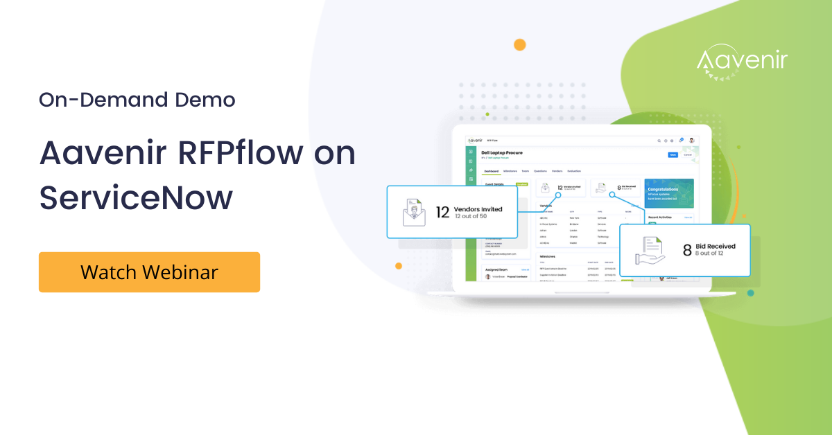 Aavenir RFPflow on ServiceNow Demo