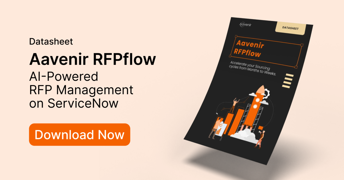Aavenir RFPflow – Request for Proposal Management on ServiceNow Datasheet