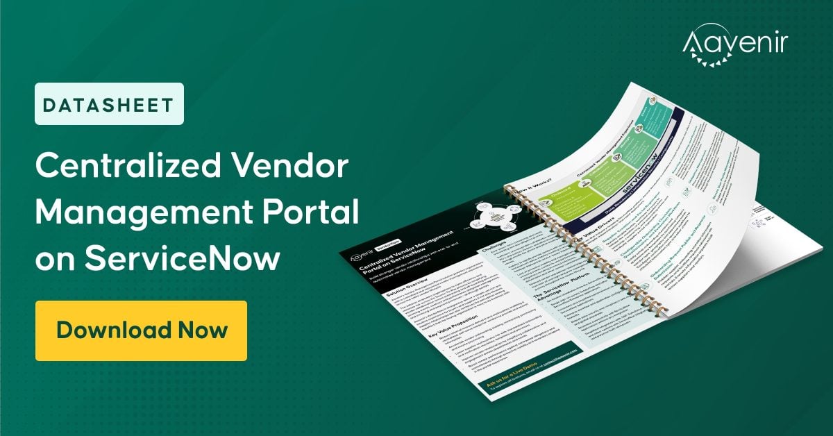 Centralized Vendor Management Portal on ServiceNow