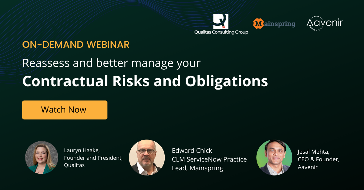 Contract risks and obligations management webinar