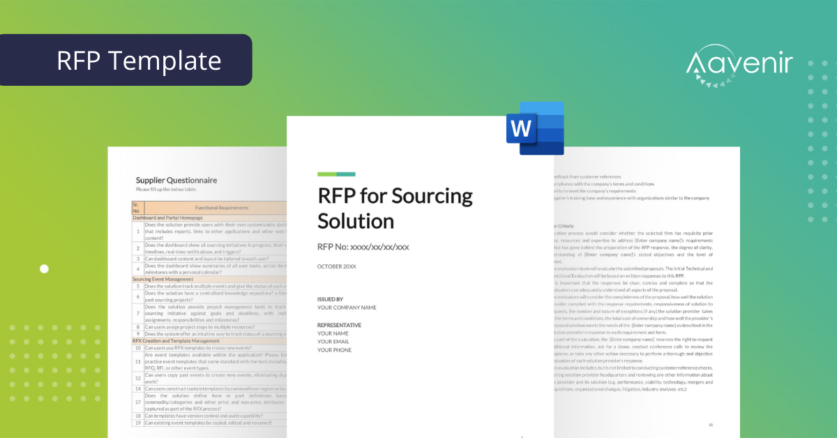 RFP Template for Sourcing Solution