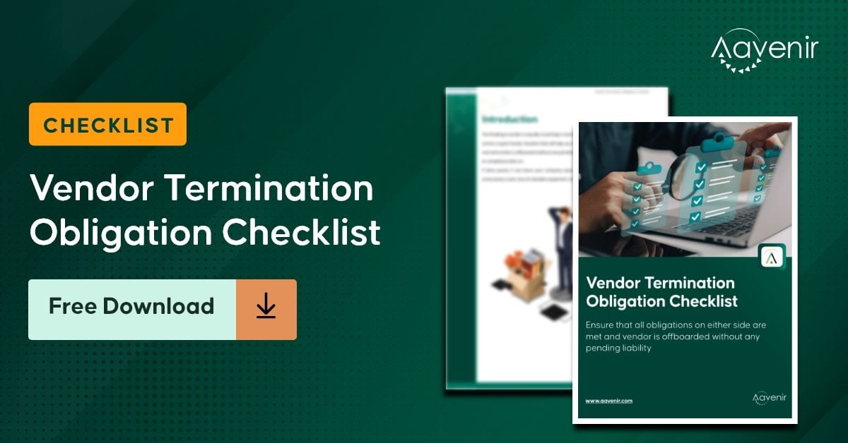 Vendor Termination Obligation Checklist